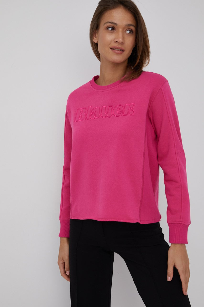 Blauer bluza femei, culoarea violet, neted