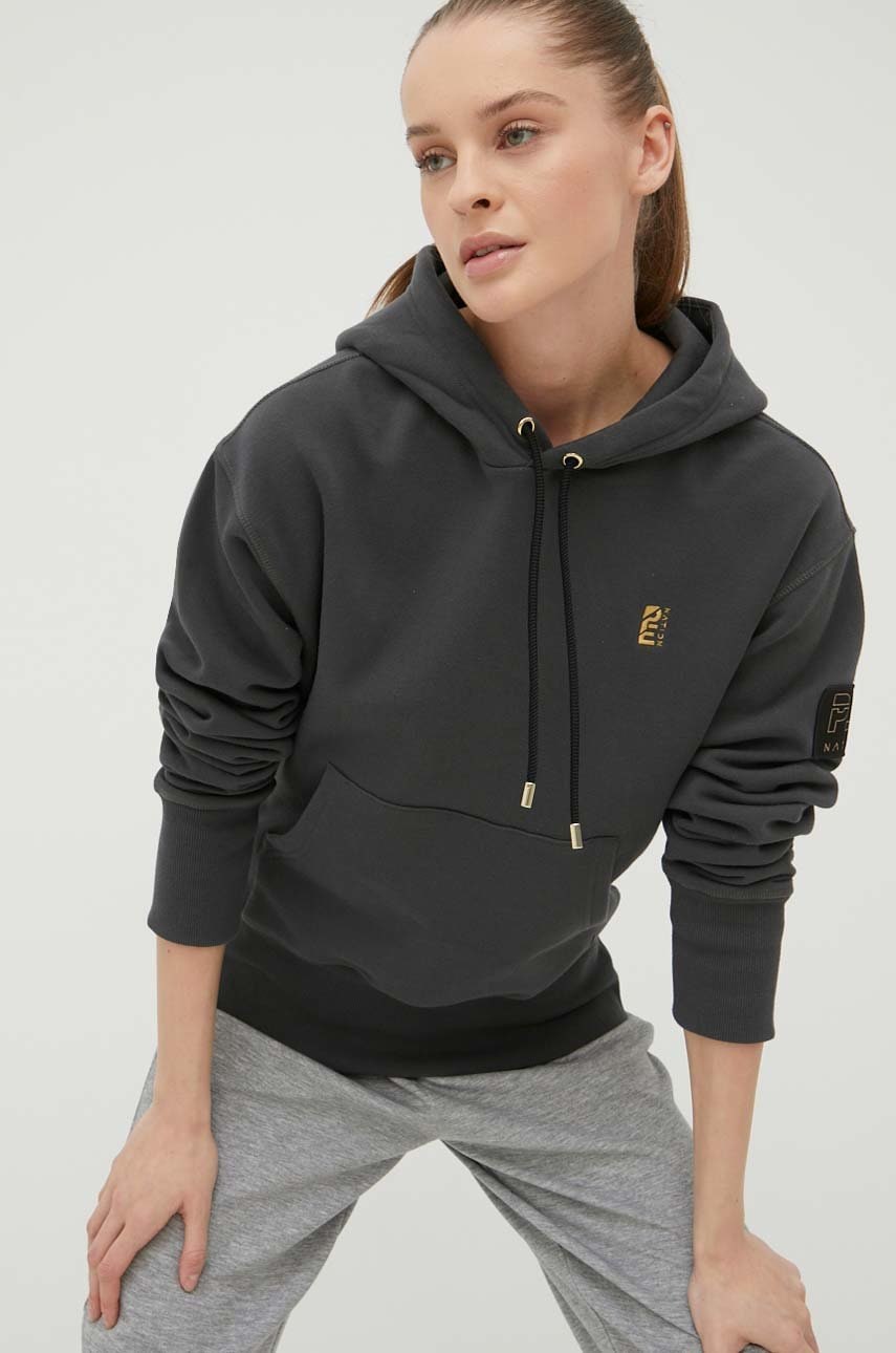 P.e nation bluza femei, culoarea gri, cu imprimeu