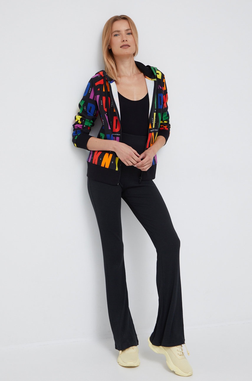 

Кофта Dkny женская цвет чёрный узор