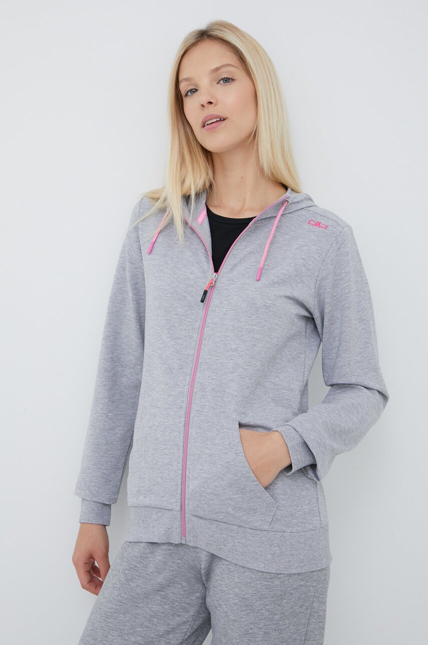 Cmp bluza femei, culoarea gri, neted