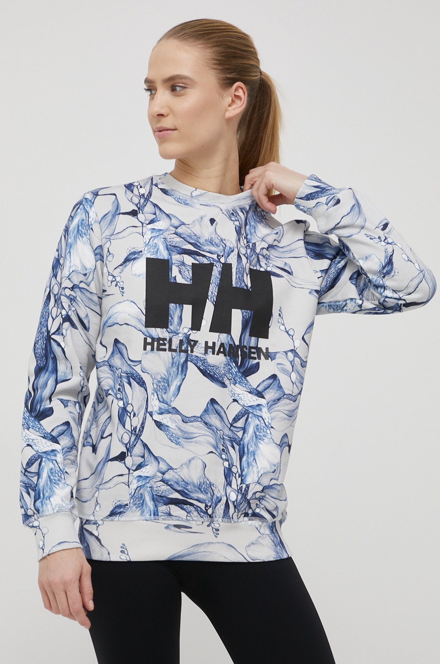 Helly Hansen hanorac de bumbac femei, , cu imprimeu