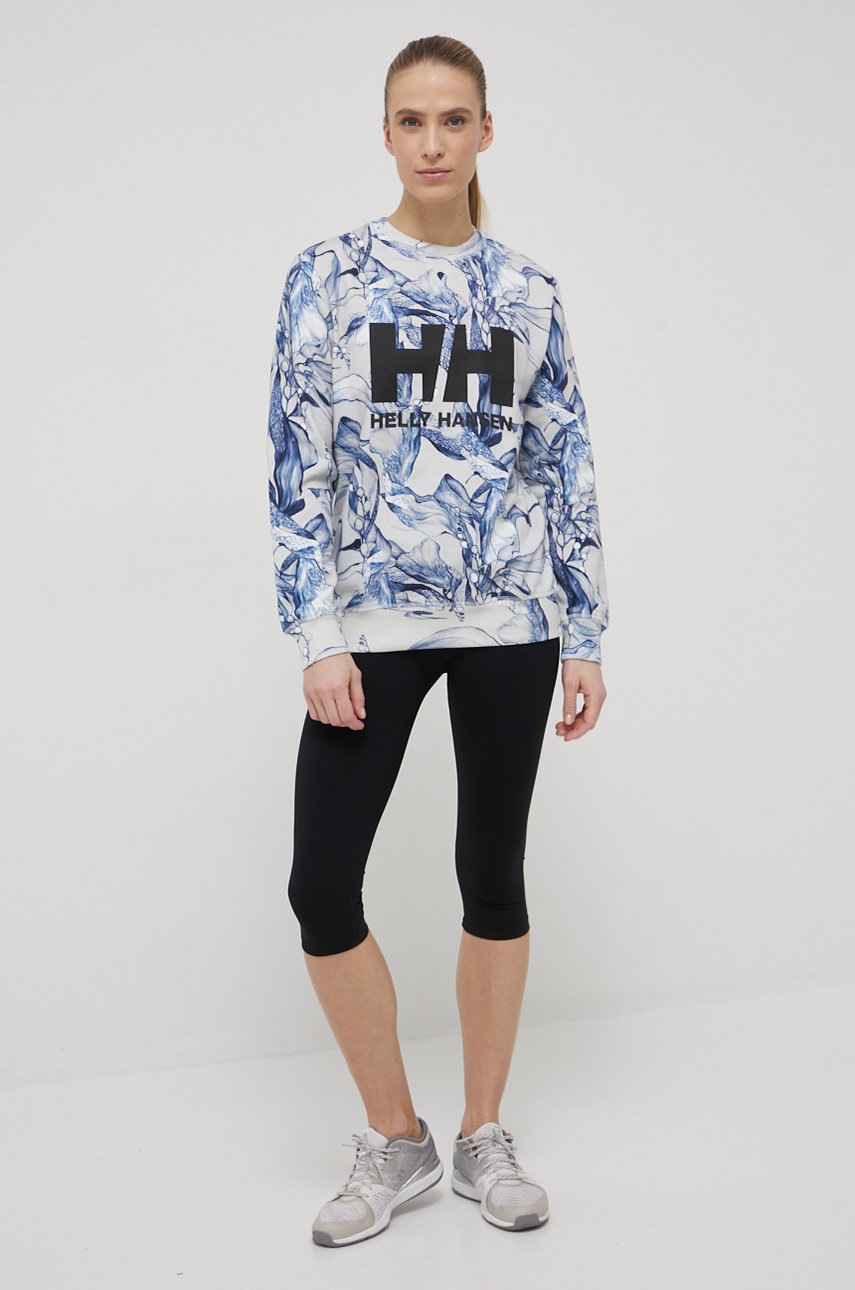 

Хлопковая кофта Helly Hansen женская с принтом