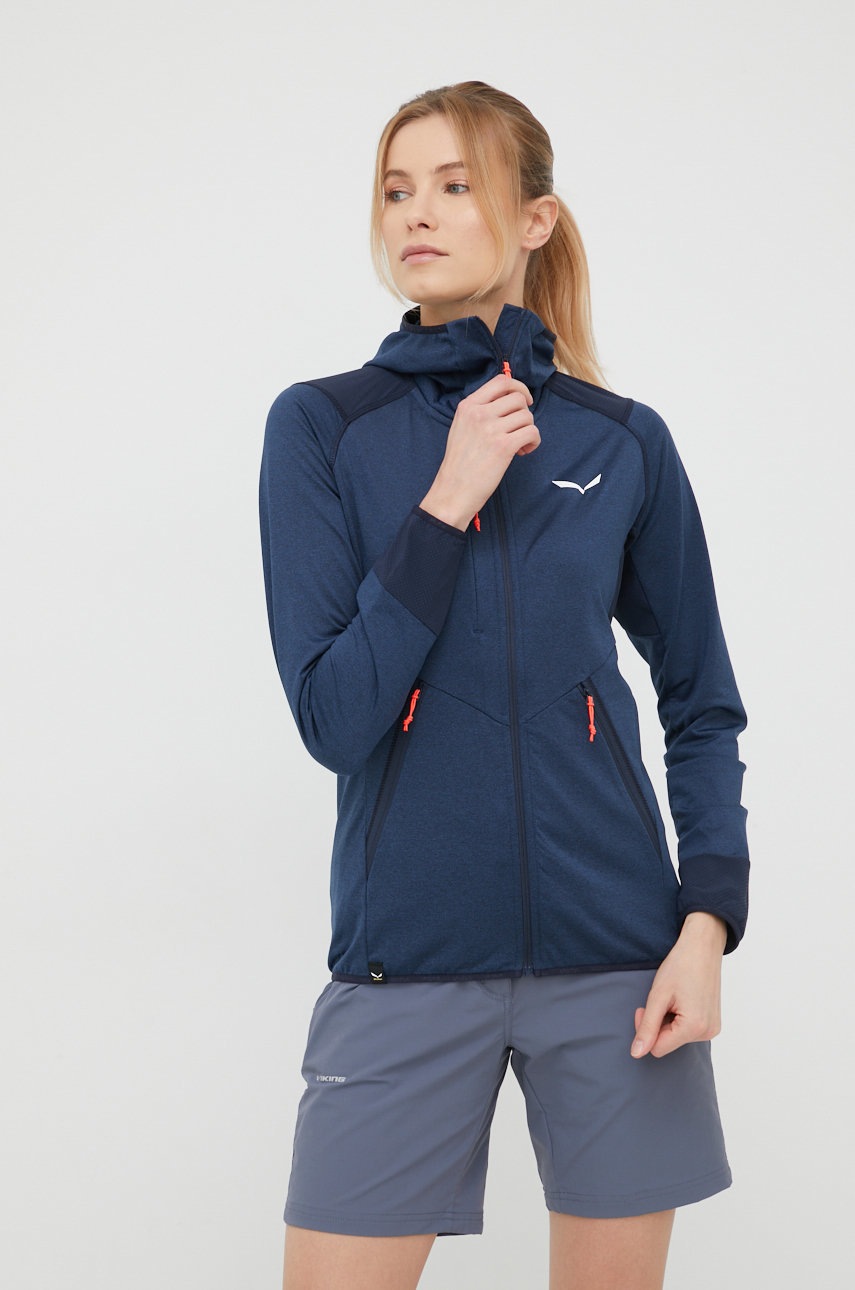 

Спортен суичър Salewa Agner Hybrid в меланж на тъмносиньо, Тъмносин
