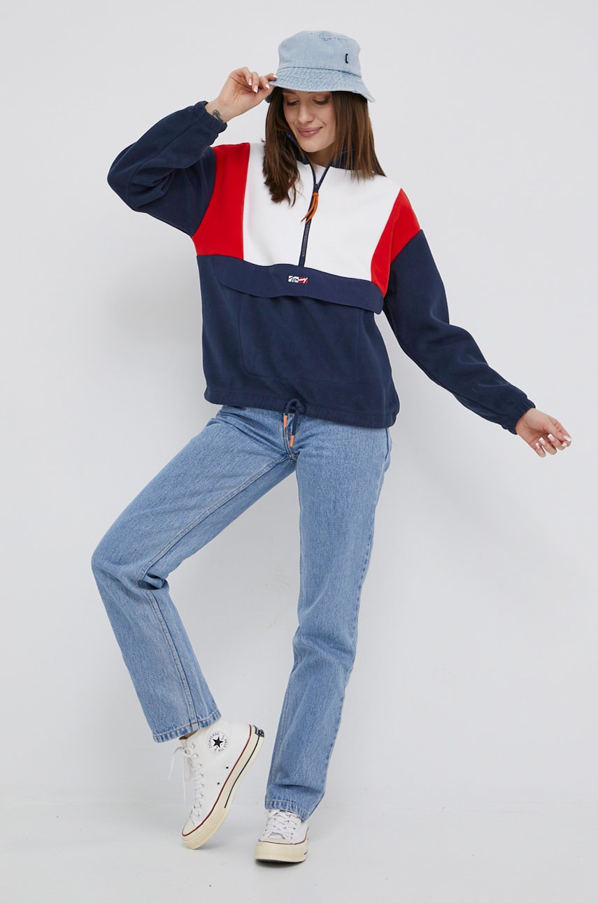 

Кофта Tommy Jeans женская цвет синий узор