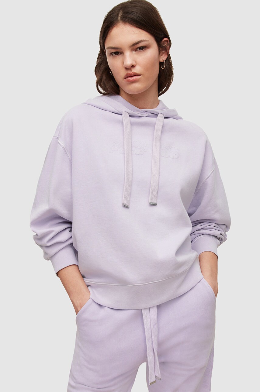 Allsaints bluza femei, culoarea violet, neted