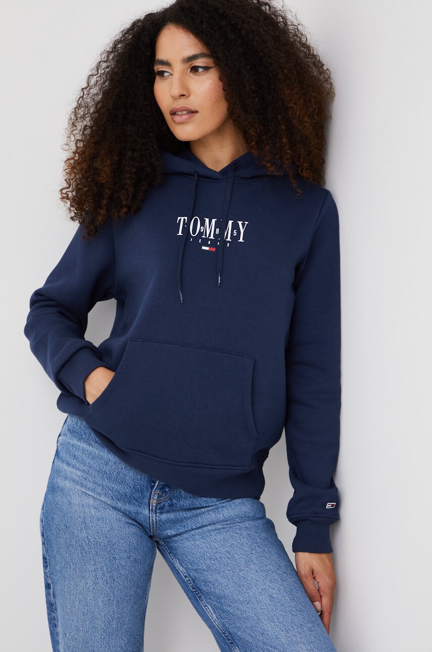 

Суичър Tommy Jeans с принт, Тъмносин