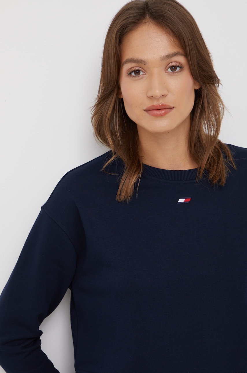 

Суичър Tommy Hilfiger в тъмносиньо с изчистен дизайн, Тъмносин