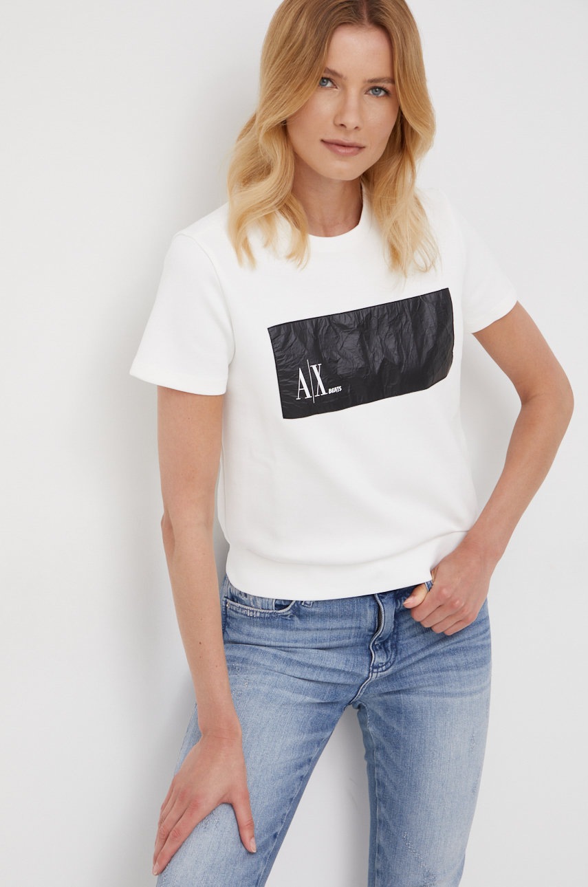 

Суичър Armani Exchange в бяло, Бял