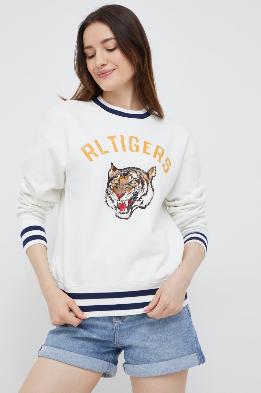 

Суичър Polo Ralph Lauren в бяло с принт, Бял