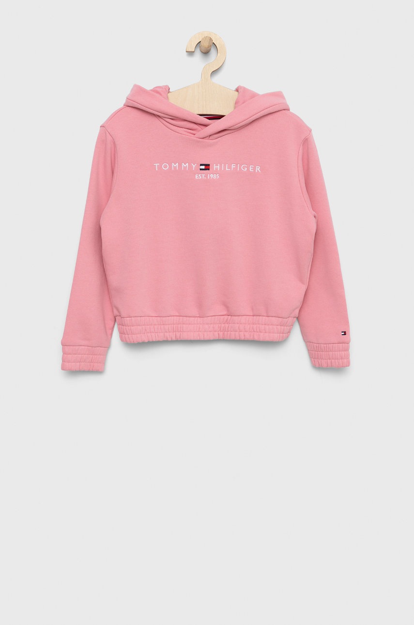

Детски суичър Tommy Hilfiger в розово с апликация, Розов