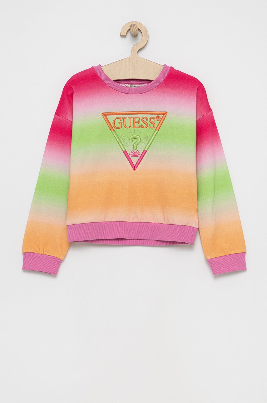 

Детски памучен суичър Guess с апликация, Многоцветен