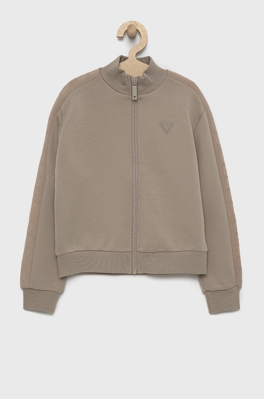 

Дитяча кофта Guess колір сірий гладка