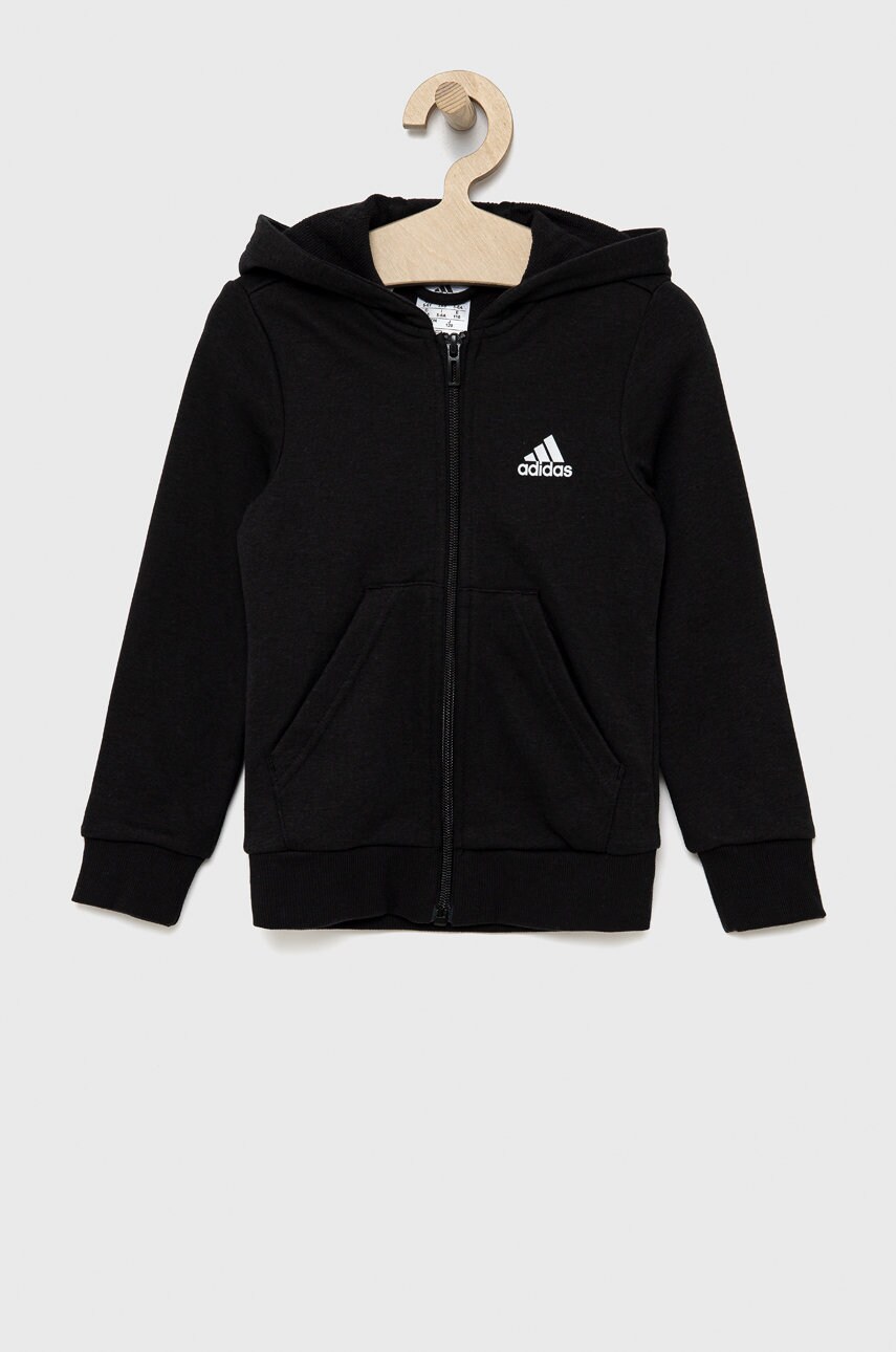 Adidas performance bluză copii gs2165 culoarea negru, material neted