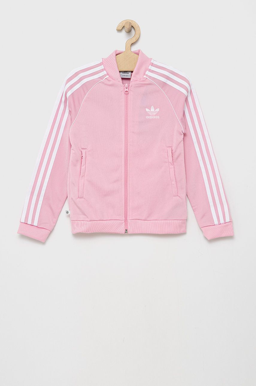 adidas Originals bluza copii HD2042 culoarea roz, cu imprimeu