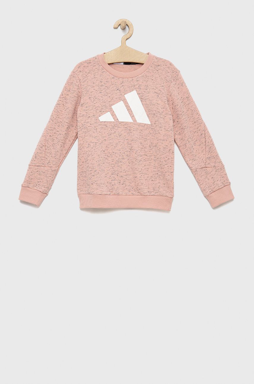 Adidas Performance bluza dziecięca kolor różowy z nadrukiem