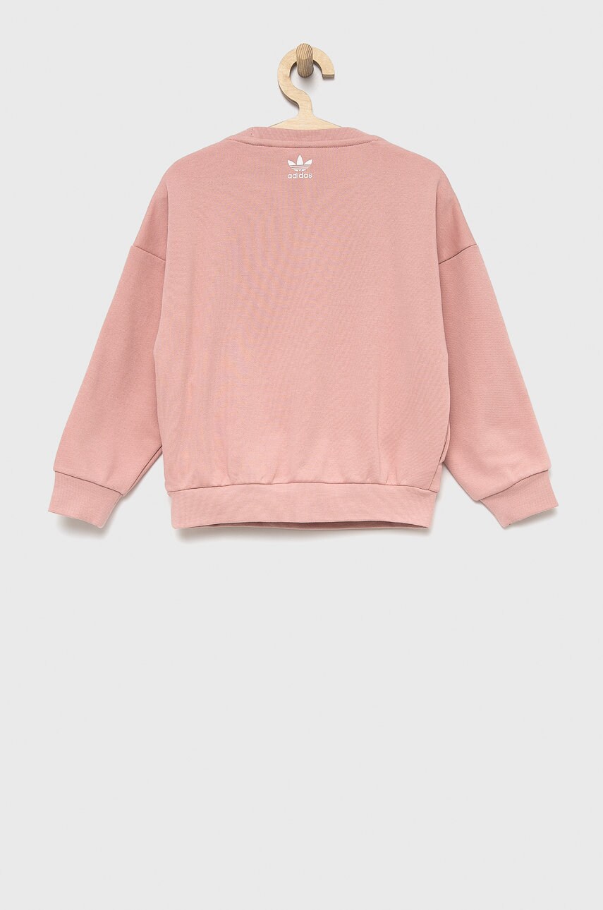 

Детская кофта adidas Originals HC4559 цвет розовый с принтом