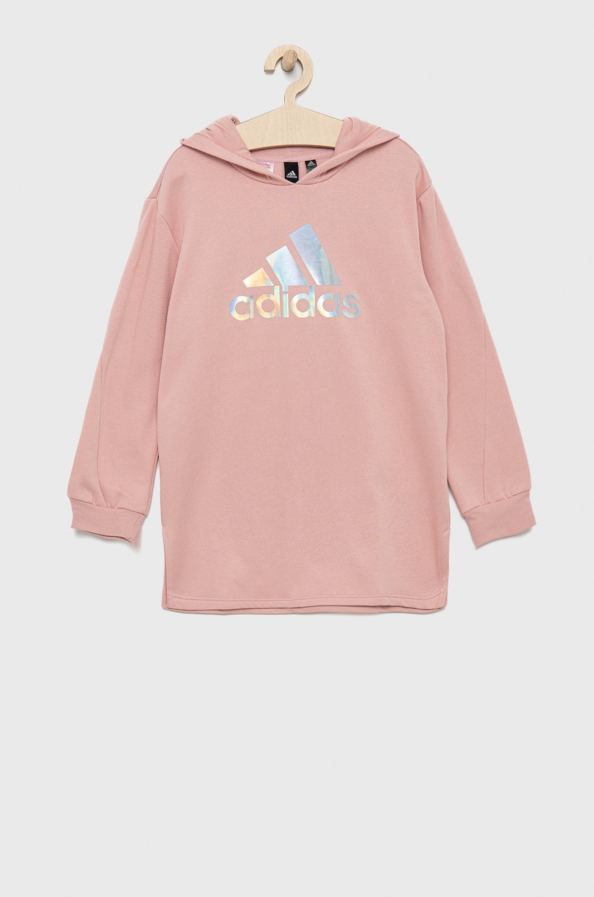Adidas performance bluza copii hd4408 culoarea roz, cu imprimeu
