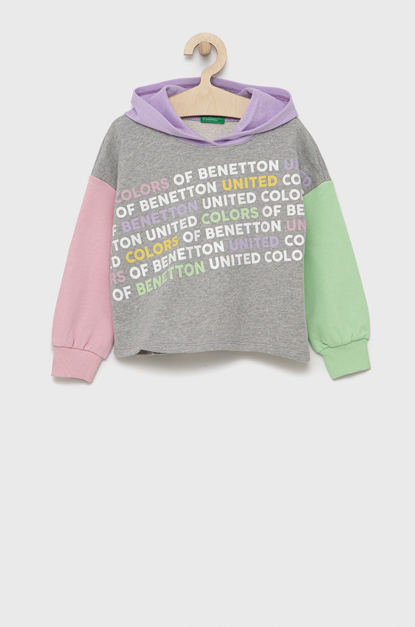 

Детски памучен суичър United Colors of Benetton с принт, Многоцветен