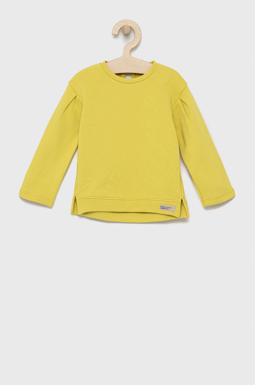 Дитяча бавовняна кофта United Colors of Benetton колір зелений однотонна в Вінниці Дитяча бавовняна кофта United Colors of Benetton колір зелений однотонна в Вінниці