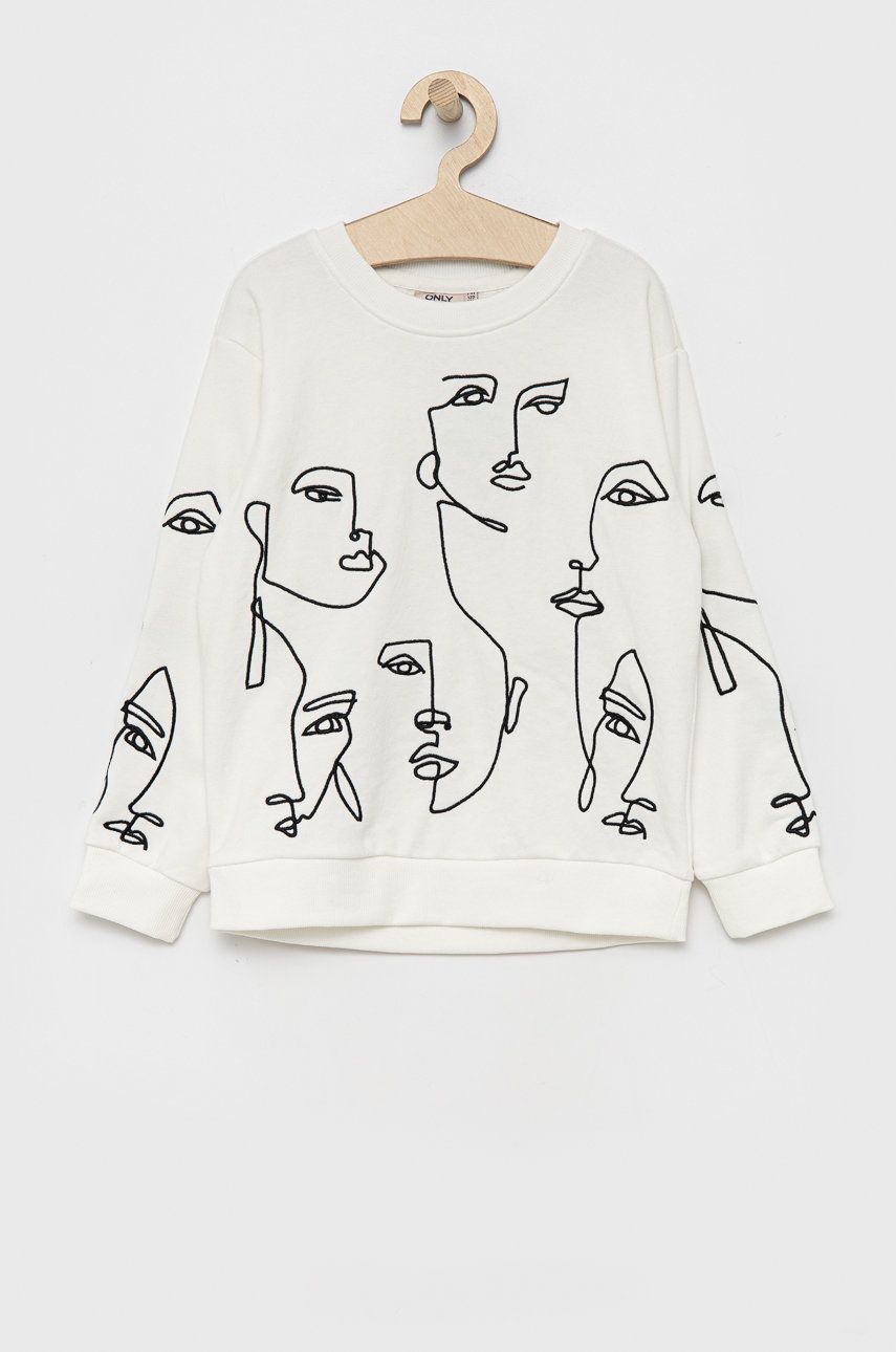 Kids Only bluza copii culoarea alb, cu imprimeu 2023 ❤️ Pret Super answear imagine noua 2022