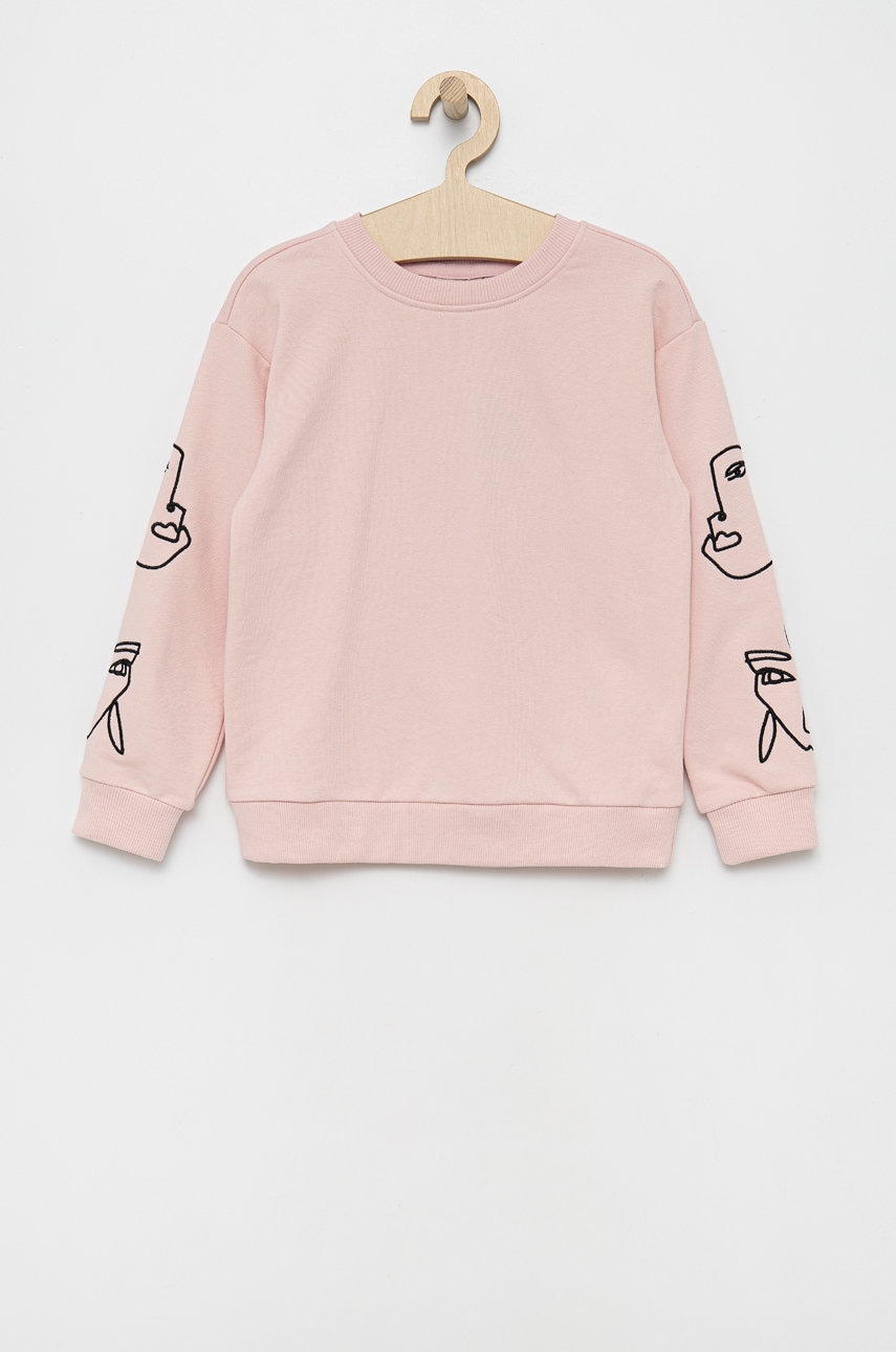 Kids Only bluza copii culoarea roz, cu imprimeu