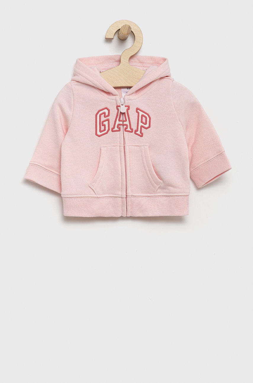 

Детски суичър GAP в розово с апликация, Розов