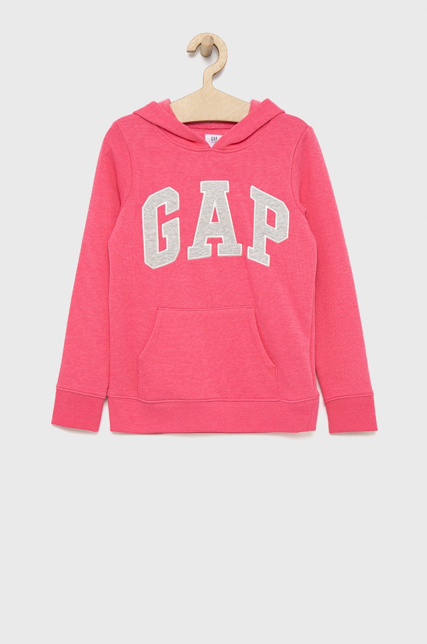 

Детски суичър GAP в розово с апликация, Розов