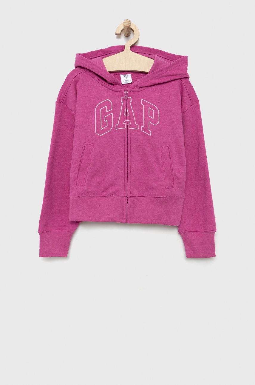 

Детски суичър GAP в розово с апликация, Розов