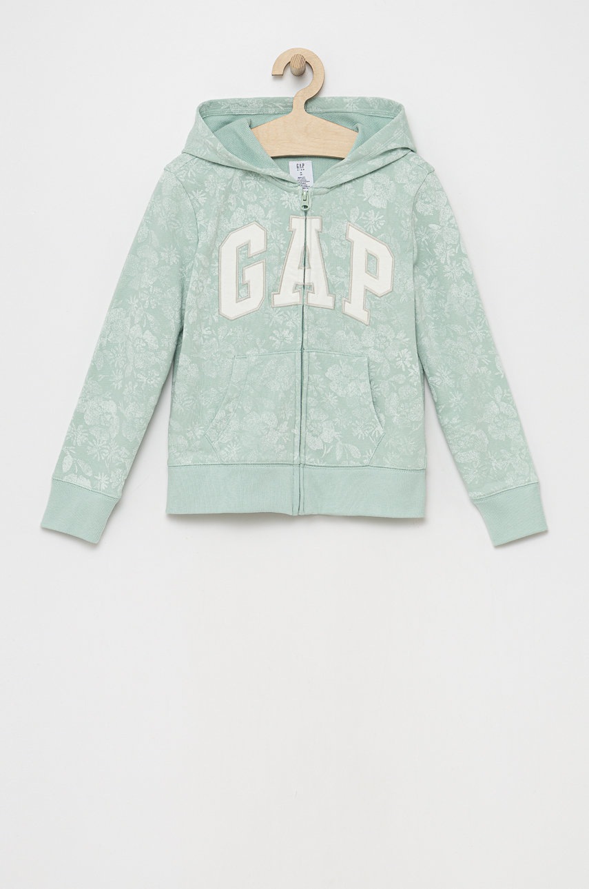 

Детски суичър GAP в зелено с апликация, Зелен