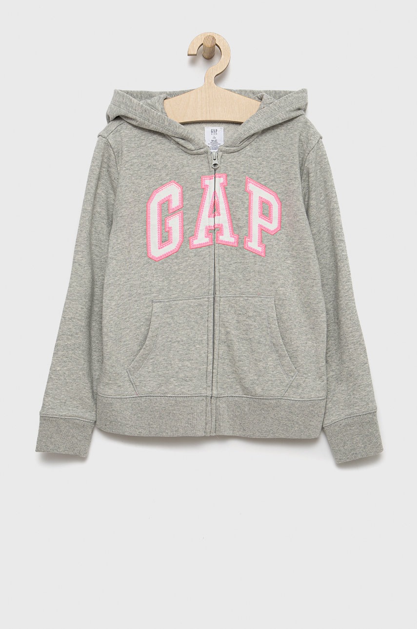 

Детски суичър GAP в сиво с апликация, Сив
