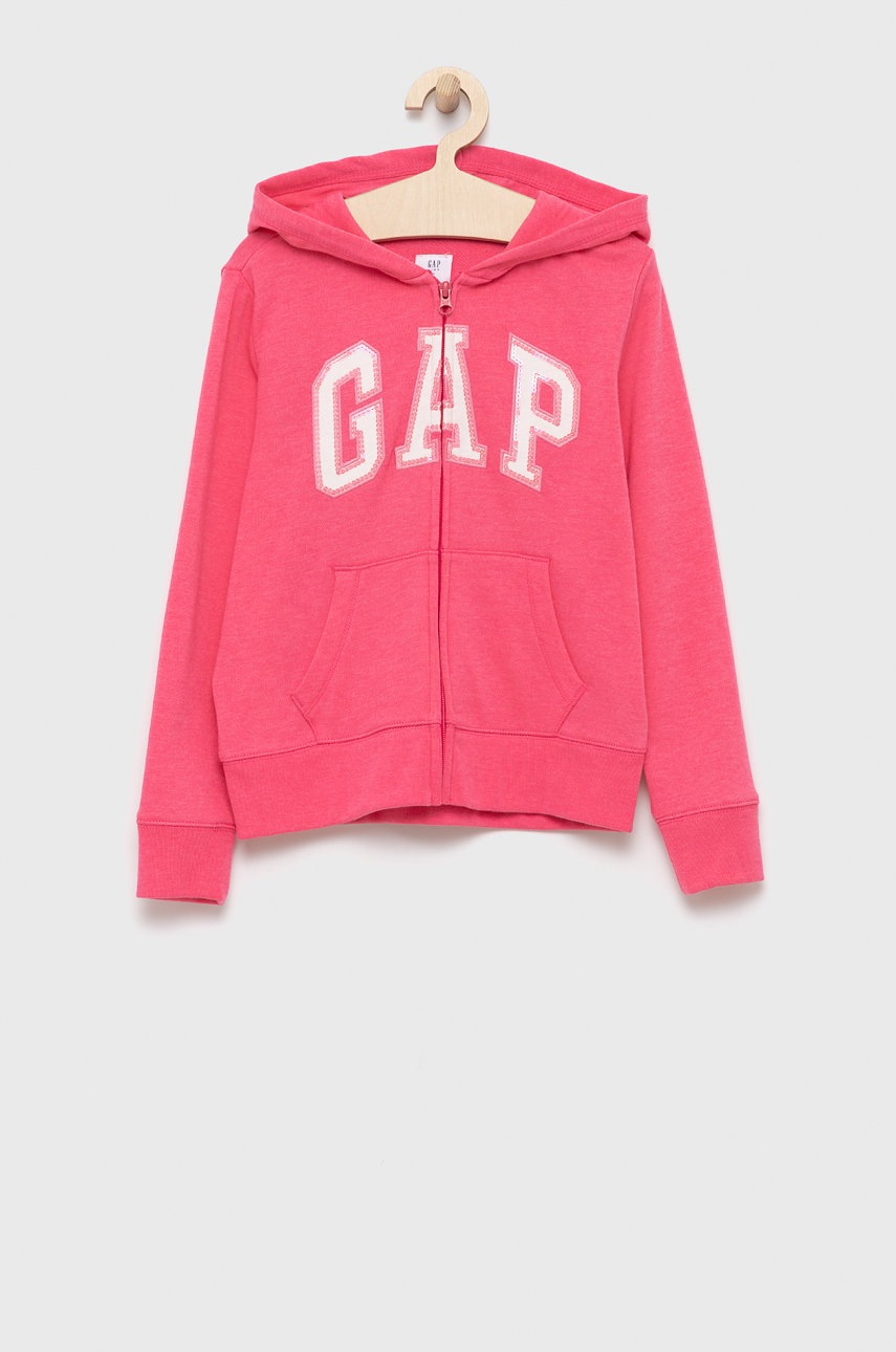 

Детски суичър GAP в лилаво с апликация, Виолетов