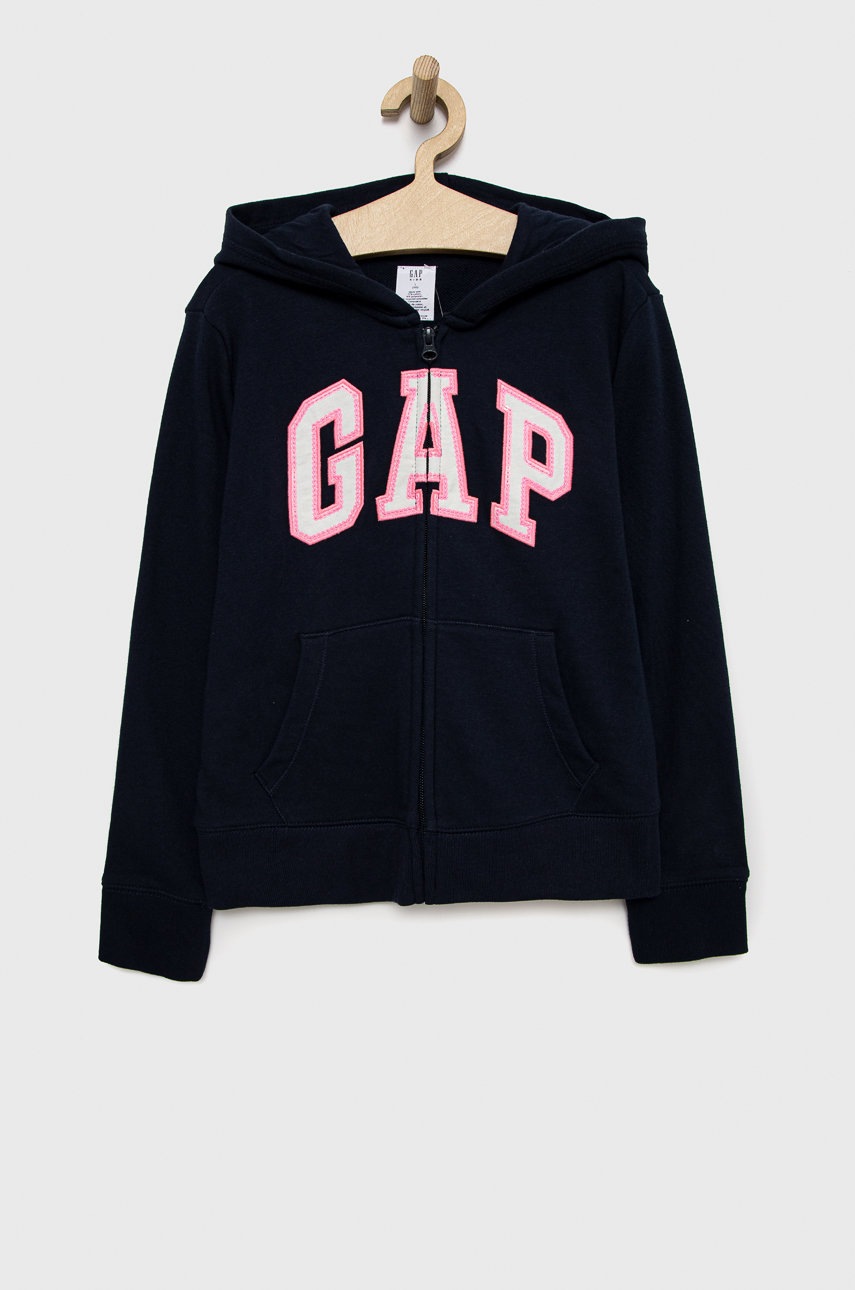 

Детски суичър GAP в тъмносиньо с апликация, Тъмносин