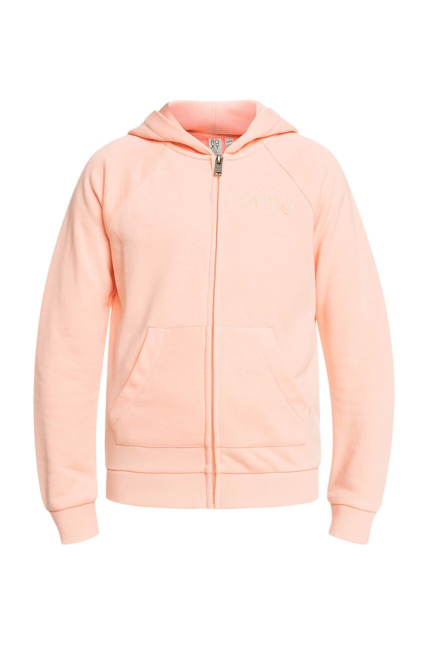 Roxy bluza copii culoarea portocaliu, neted