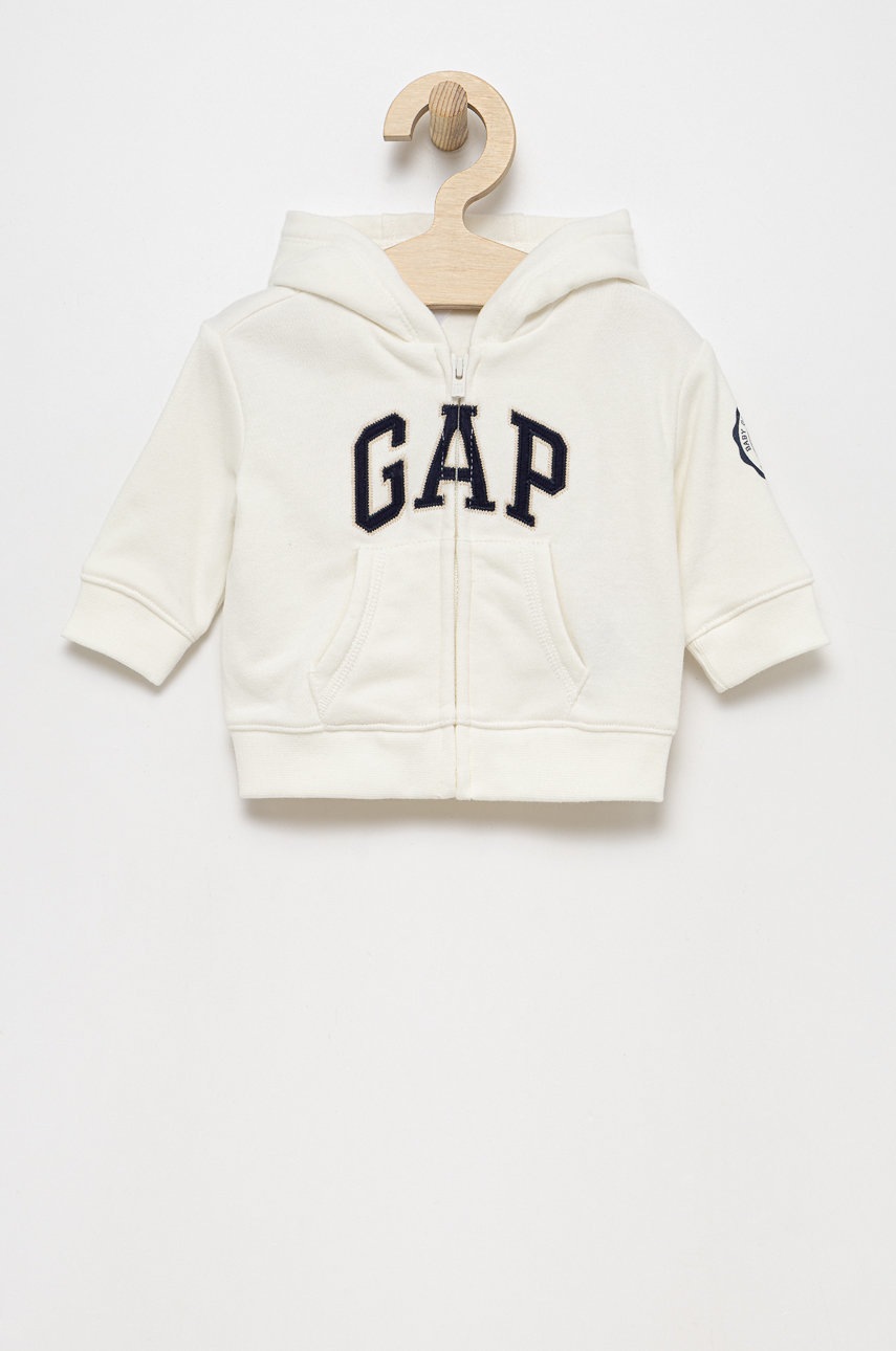 

Детски суичър GAP в бяло с апликация, Бял