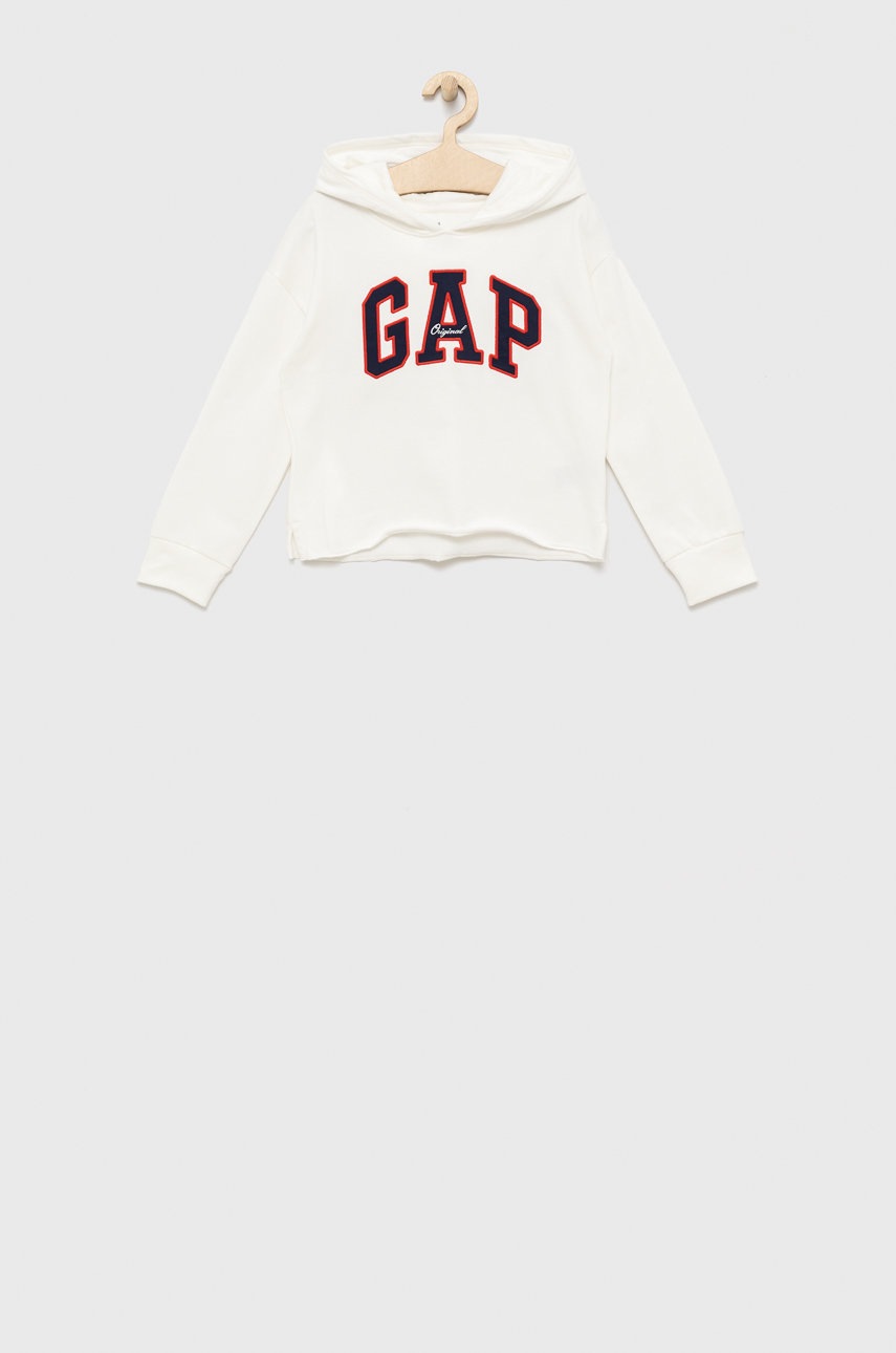 

Детски суичър GAP в бяло с апликация, Бял