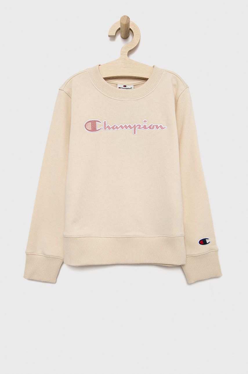 Champion bluza copii 404331 culoarea bej, cu imprimeu