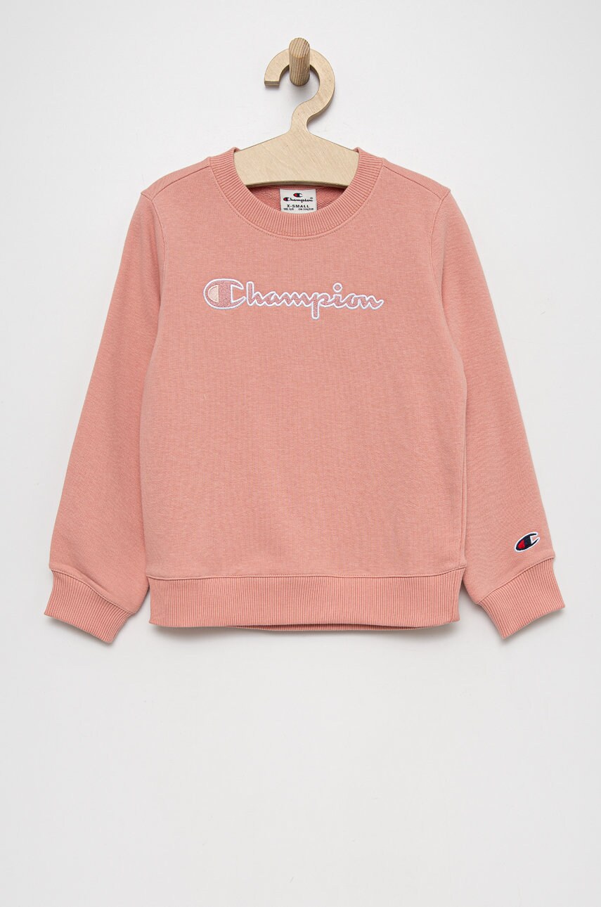 Champion bluza copii 404331 culoarea roz, cu imprimeu