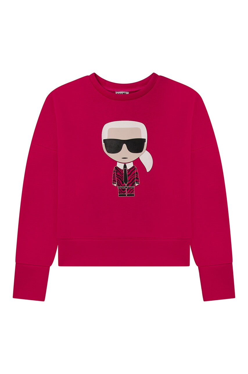 

Детская кофта Karl Lagerfeld цвет розовый с принтом