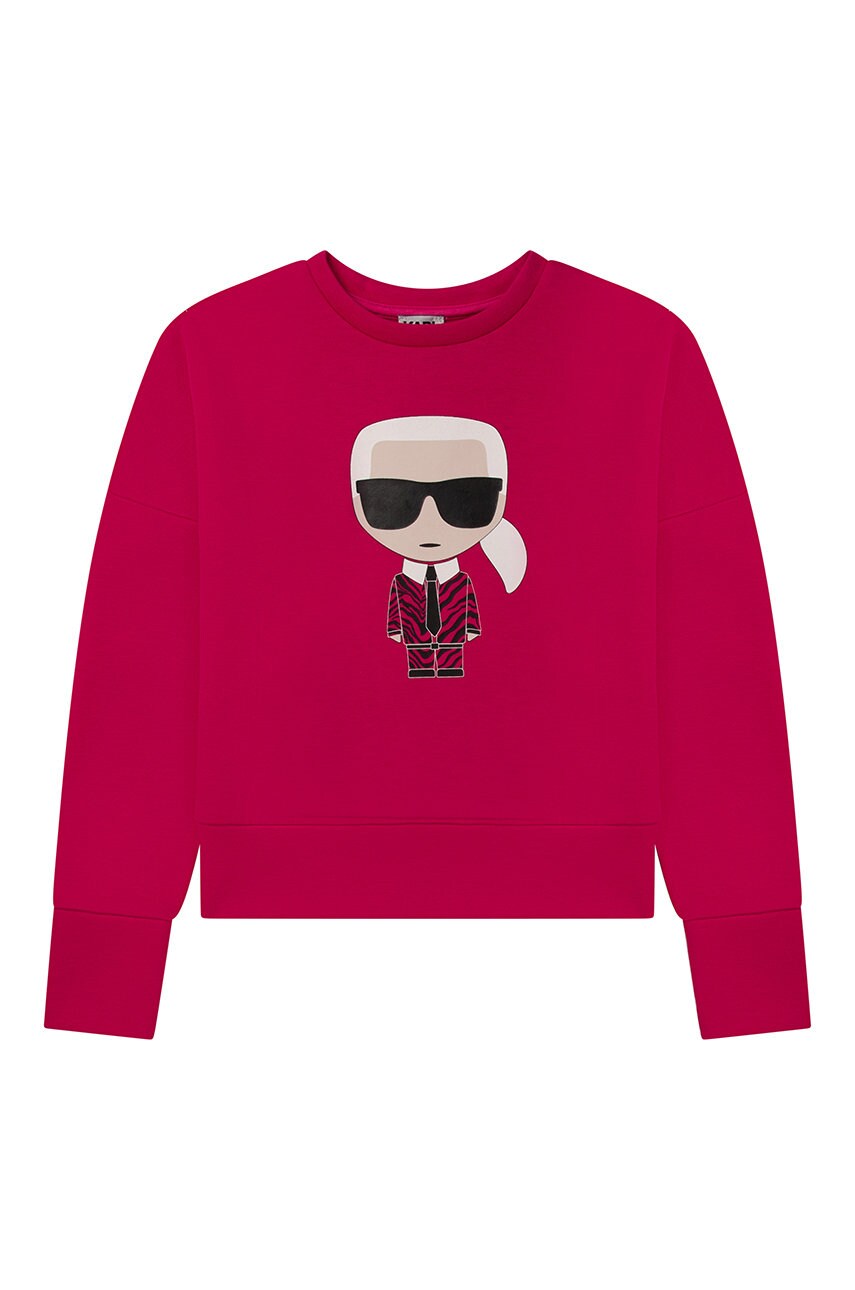 

Детская кофта Karl Lagerfeld цвет розовый с принтом