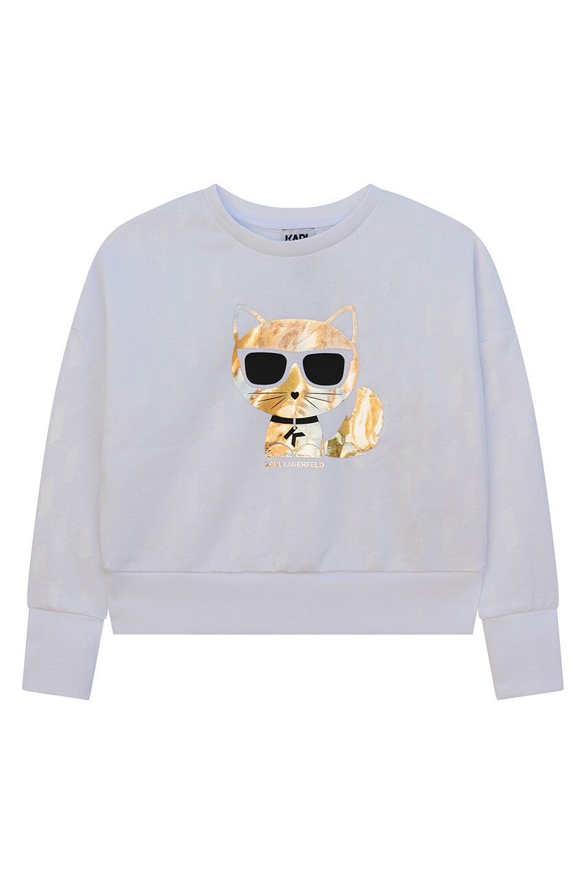 

Дитяча кофта Karl Lagerfeld колір білий візерунок