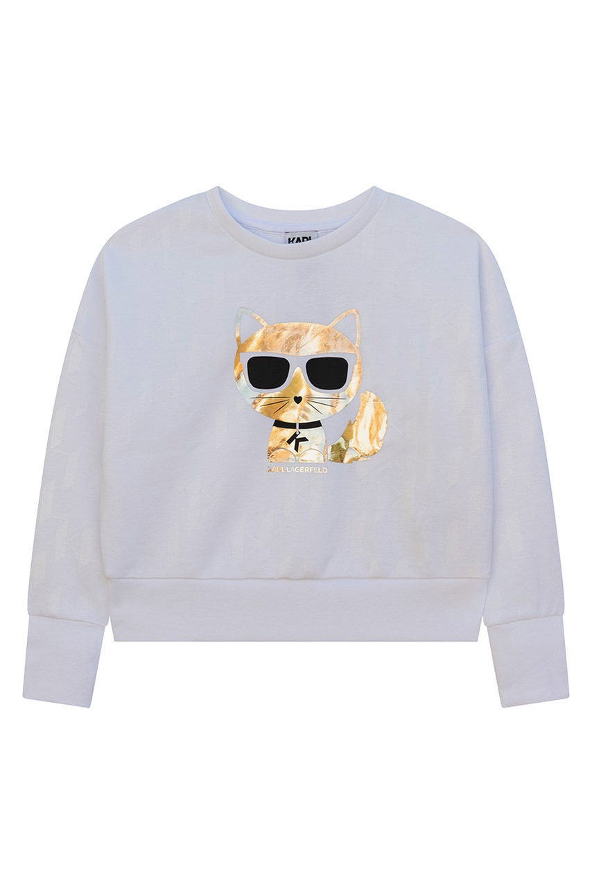 

Дитяча кофта Karl Lagerfeld колір білий візерунок