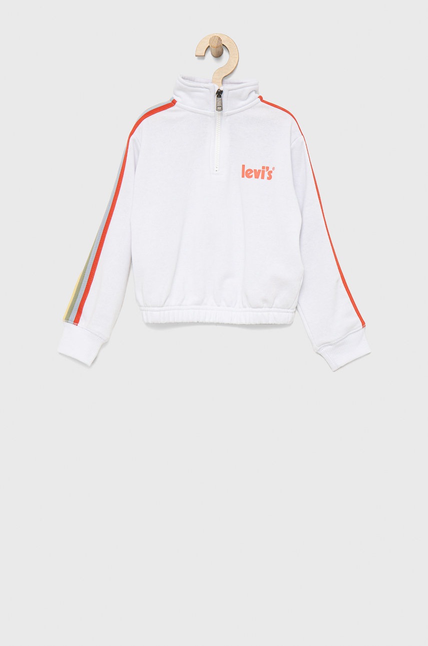 

Детски суичър Levi's в бяло с апликация, Бял