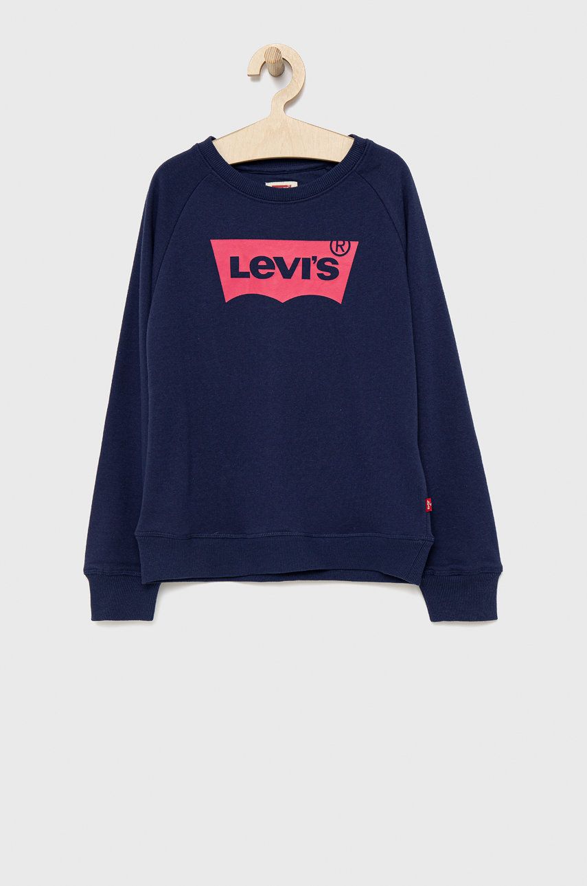 Levi's bluza copii culoarea albastru marin, cu imprimeu