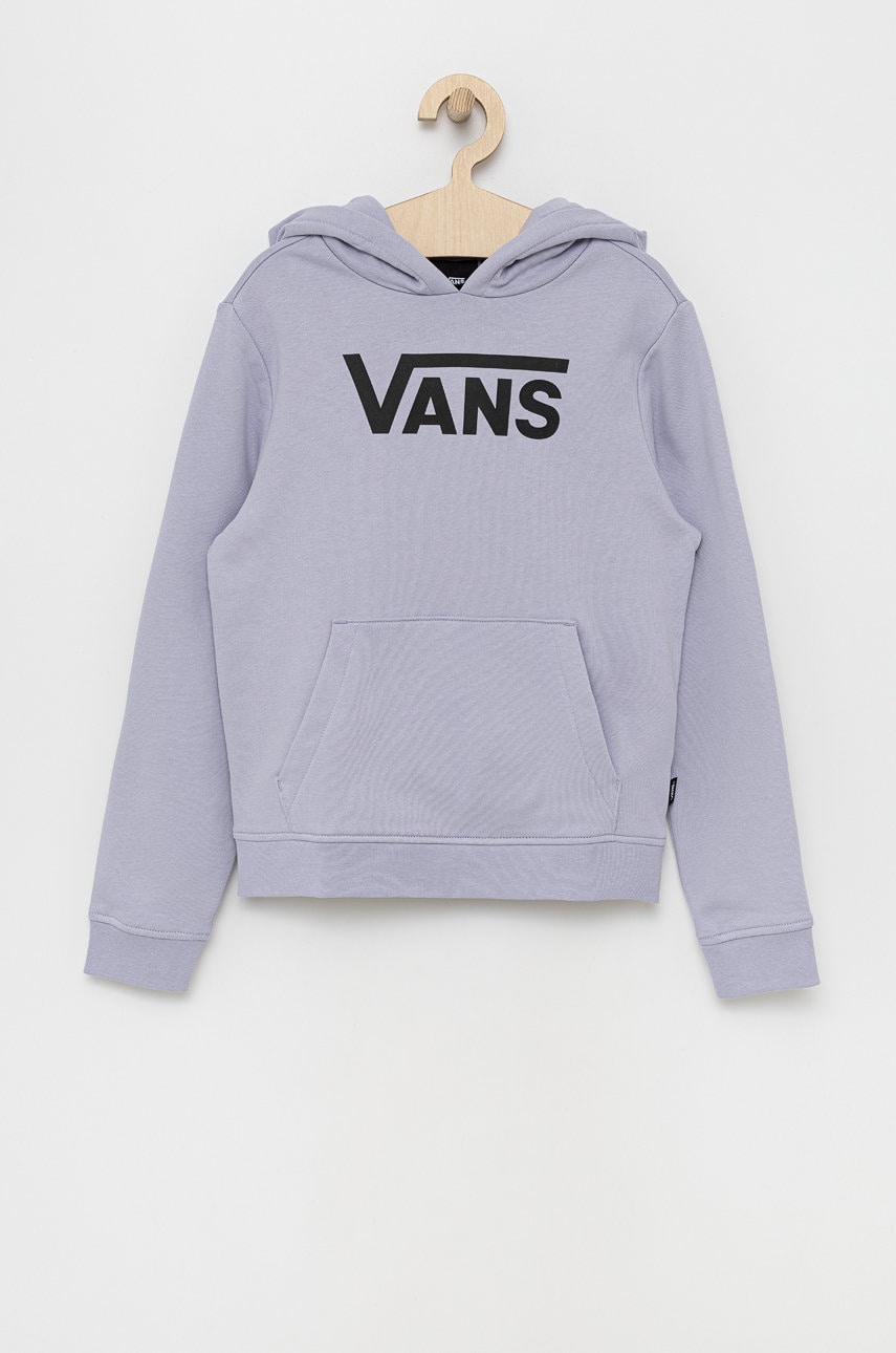 Vans hanorac de bumbac pentru copii culoarea violet, cu imprimeu