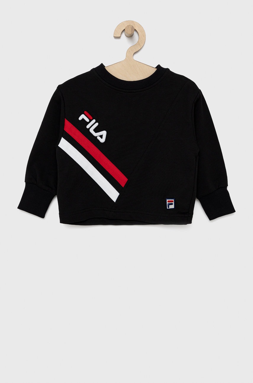 

Детская кофта Fila цвет чёрный с аппликацией