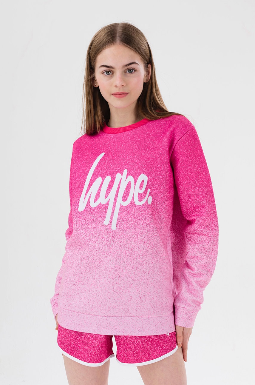 Hype bluza copii culoarea roz, modelator