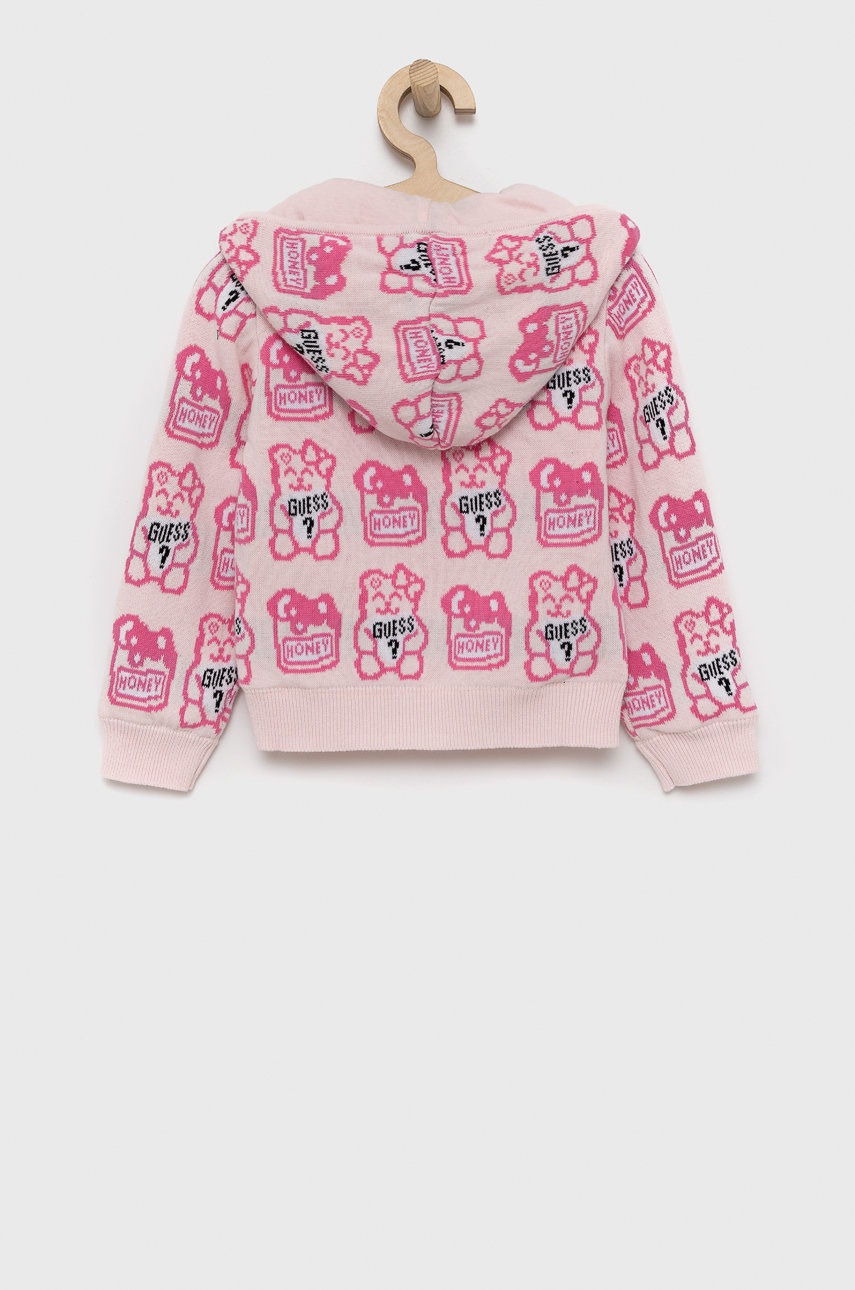 Детский кардиган Guess цвет розовый тёплый Детский кардиган Guess цвет розовый тёплый