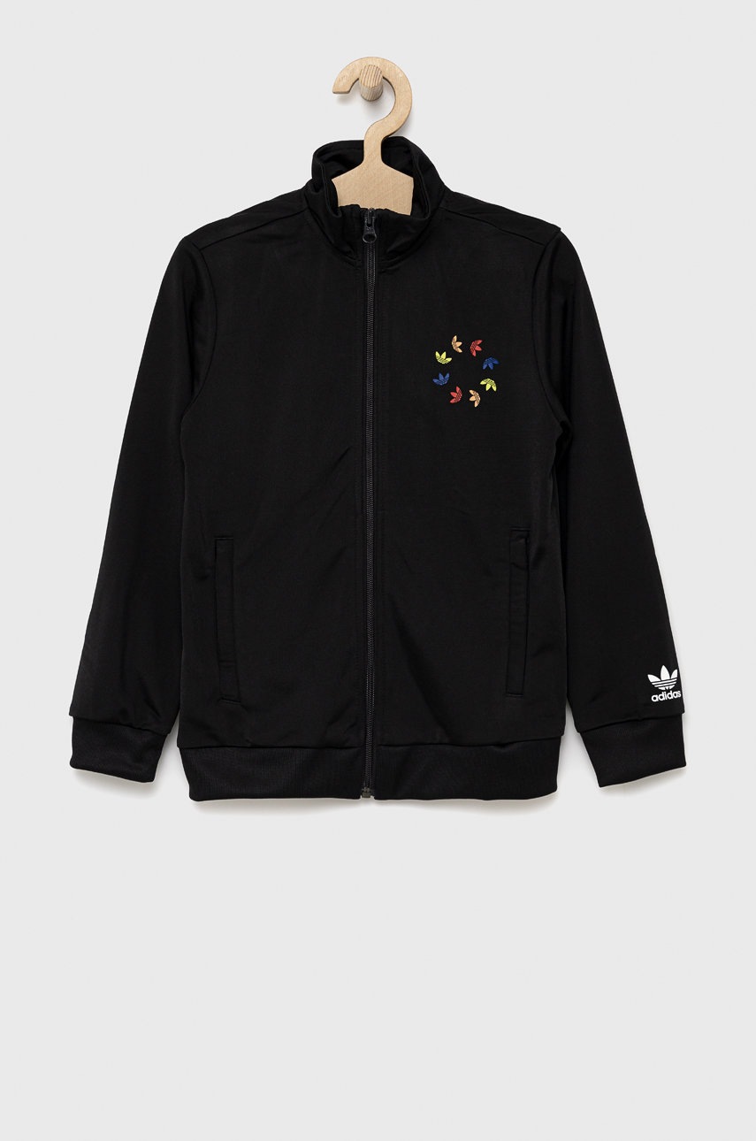 

Дитяча кофта adidas Originals HB9461 колір чорний з принтом
