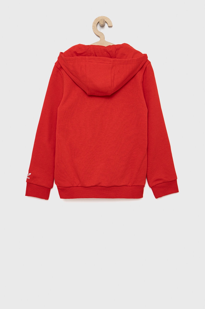 

Детская кофта adidas Originals HE4778 цвет красный с принтом