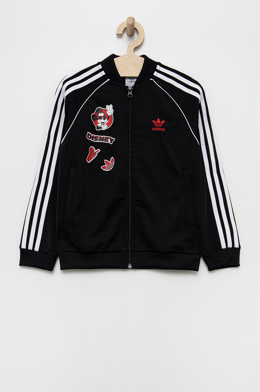 Детская кофта adidas Originals HF7577 цвет чёрный с принтом Детская кофта adidas Originals HF7577 цвет чёрный с принтом